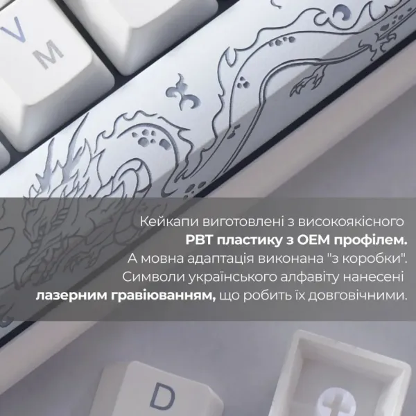 Клавіатура ігрова Ducky One 3 Mini Cherry MX Red RGB (White) (UA)