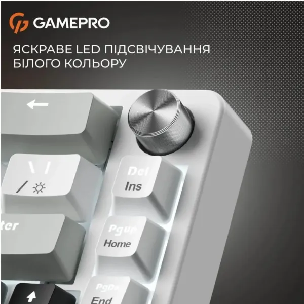 Ігрова клавіатура Gamepro Genesis  Silverlight (MK116) (White) (UA)