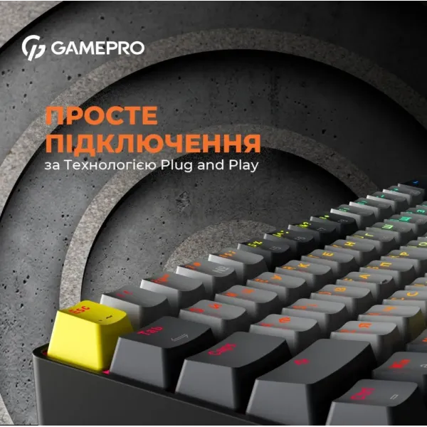 Ігрова клавіатура Gamepro Asgard Fenrir (Black) (MK130G Pro) (UA)