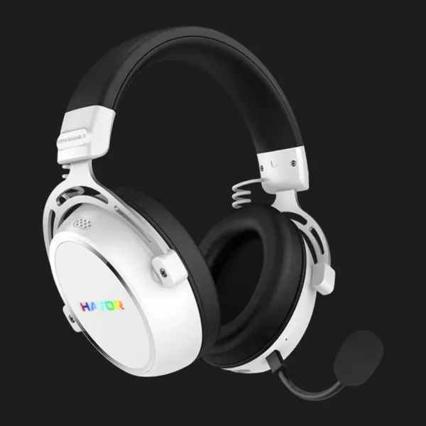 Ігрова гарнітура HATOR Hypergang 3 Hi-Res SyncHUB Wireless White (ESH56) (UA)