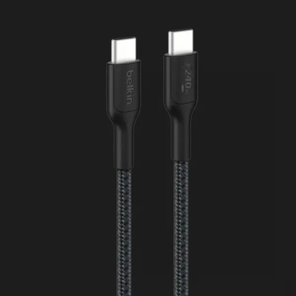 Кабель Belkin Braided USB-C 240W 3m, NEW (Black)