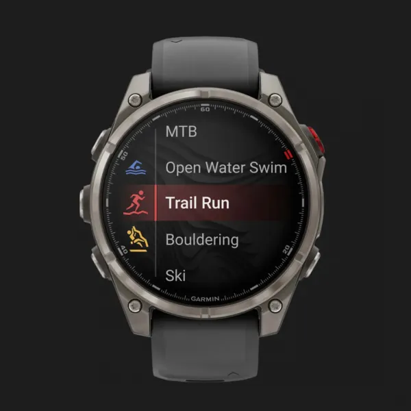 Garmin Fenix 8 Pro 47mm AMOLED Sapphire Titanium with Graphite/Black Silicone Band