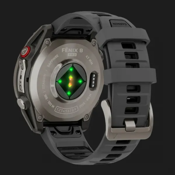 Garmin Fenix 8 Pro 47mm AMOLED Sapphire Titanium with Graphite/Black Silicone Band