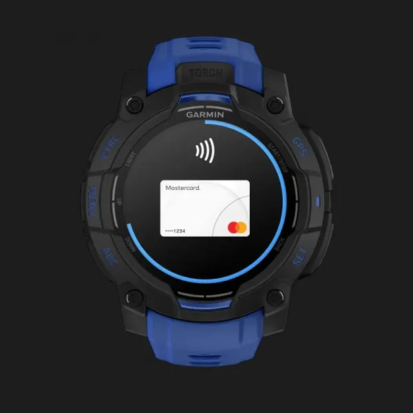 Garmin Instinct 3 45mm AMOLED Black with Bolt Blue/Black Band