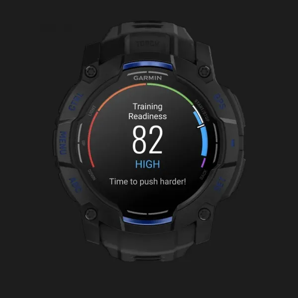 Garmin Instinct 3 50mm AMOLED Black with Black/Bolt Blue Band