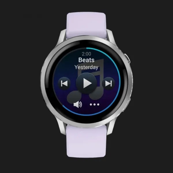 Garmin Venu 4 41mm Silver with Periwinkle Silicone Band