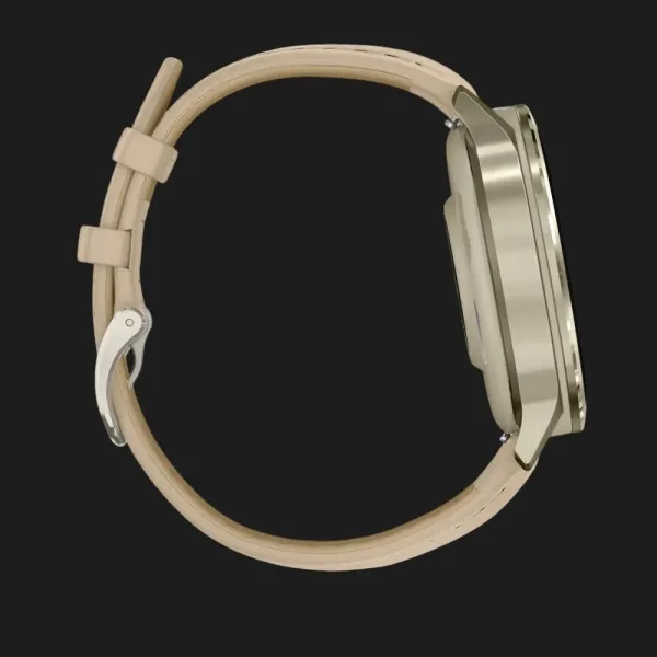 Garmin Venu 4 41mm Lunar Gold with Bone Silicone Band and Light Sand Leather Band