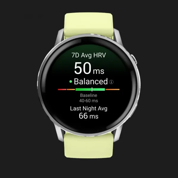 Garmin Venu 4 45mm Silver with Citron Silicone Band