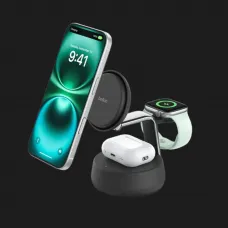 Безпровідна зарядка Belkin 3в1 UltraCharge Pro Magnetic Charging 25Вт Dock (Charcoal)