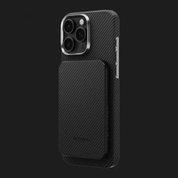 Зарядний пристрій Power Bank Pitaka Aramid Fiber Magnetic Qi2 (5000mAh) (Twill Black/Gray)