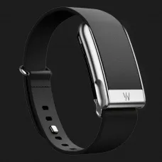 Ремінець Whoop LeatherLuxe Band для Whoop MG (Black with Titanium) (Size L)
